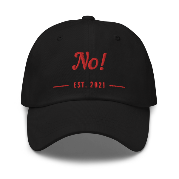 No! - Low Profile, Red Embroidery