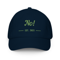 No! Kids Cap Green Embroidery
