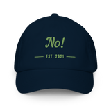 No! Kids Cap Green Embroidery